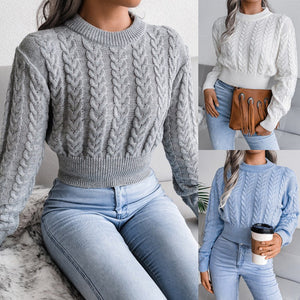 Knitted Cropped sweater for women - Negative Apparel