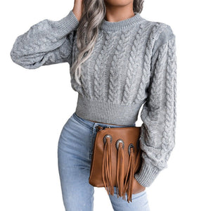 Knitted Cropped sweater for women - Negative Apparel