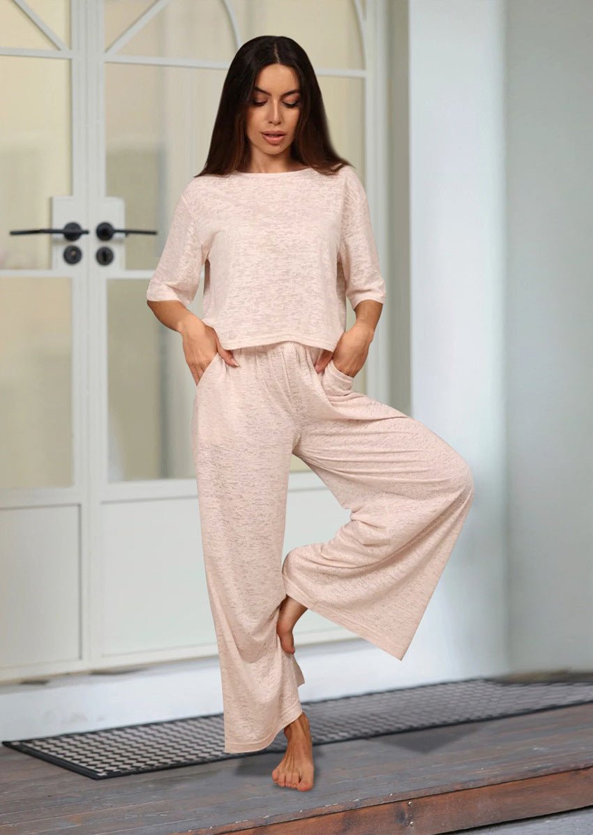 Knitted loose casual comfortable pajamas - Negative Apparel