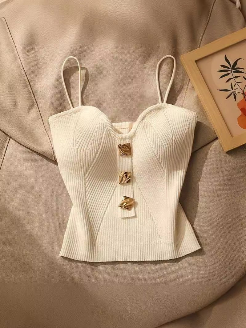 Knitted Tube Top Camisole Vest for Women - Negative Apparel