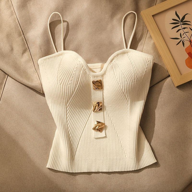 Knitted Tube Top Camisole Vest for Women - Negative Apparel