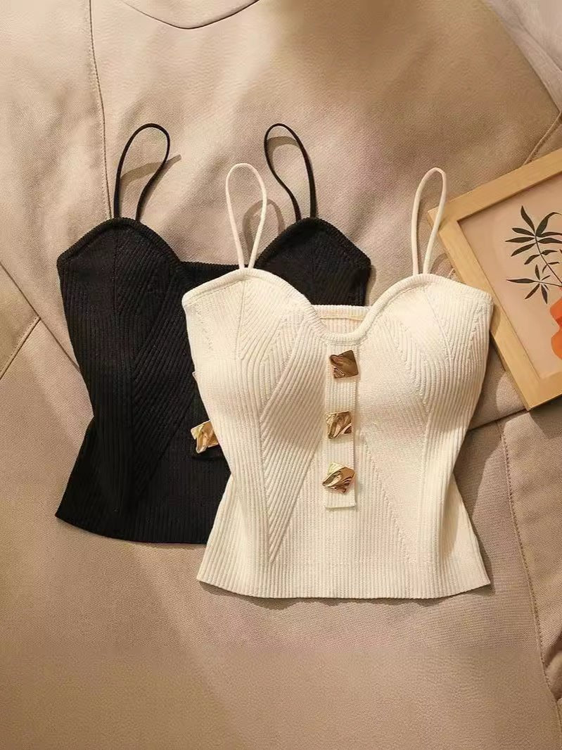 Knitted Tube Top Camisole Vest for Women - Negative Apparel