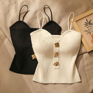 Knitted Tube Top Camisole Vest for Women - Negative Apparel