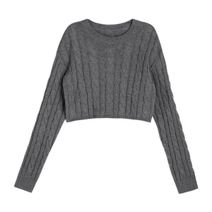 Korean cable knit sweater for women - Negative Apparel