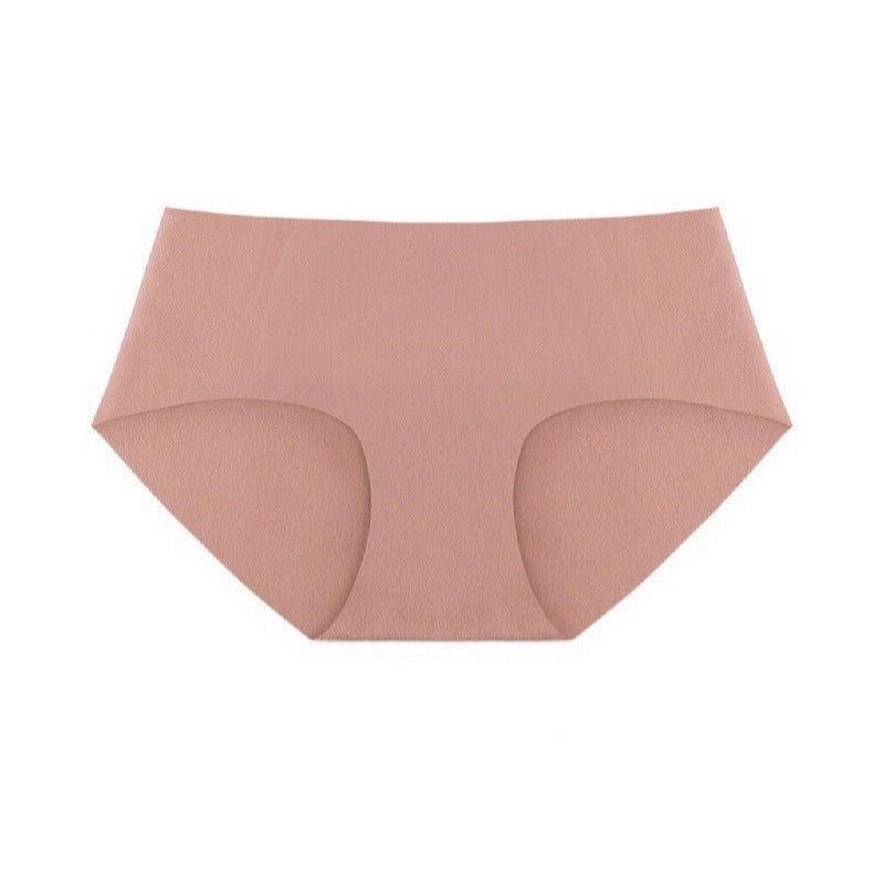 Korean seamless panties for women antibacterial low waist hip wrap simple nude comfortable women's briefs panties - Negative Apparel