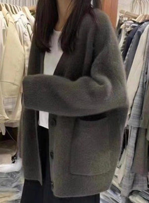 Korean soft waxy sweater knitted cardigan - Negative Apparel