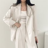 Korean style casual women office suit set - Negative Apparel