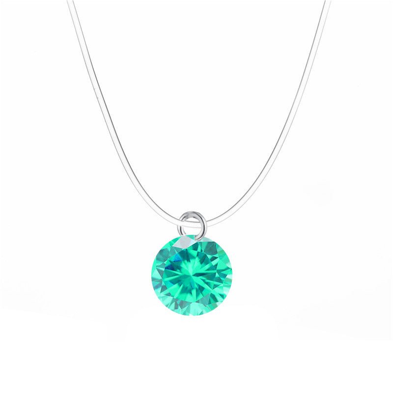 Korean style temperament pendant wholesale multi - claw diamond zircon pendant necklace female short simple clavicle chain - Negative Apparel