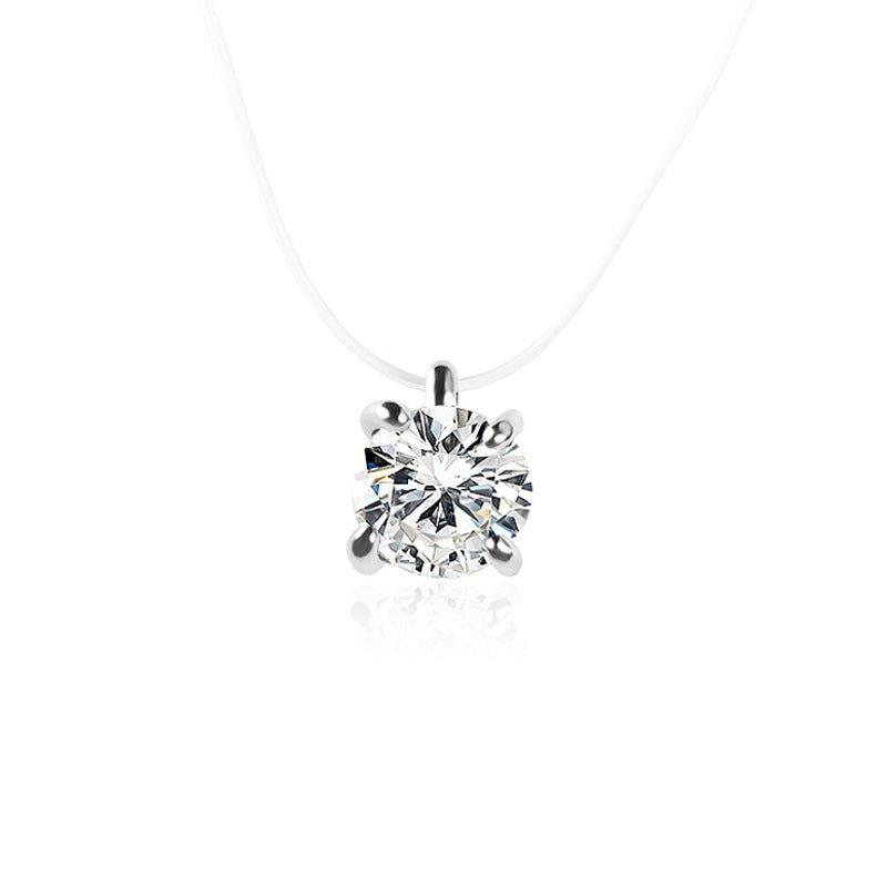 Korean style temperament pendant wholesale multi - claw diamond zircon pendant necklace female short simple clavicle chain - Negative Apparel