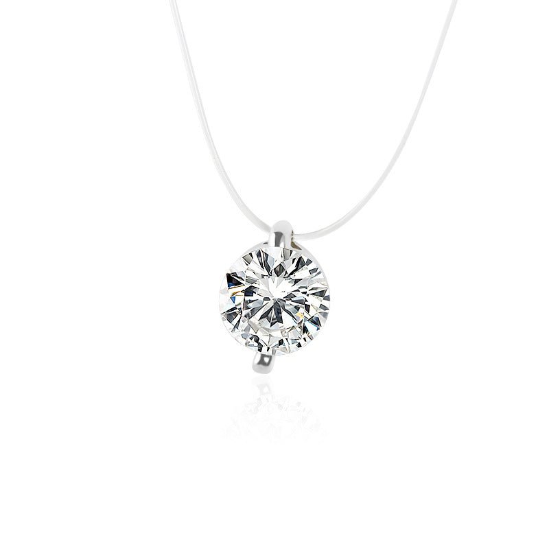 Korean style temperament pendant wholesale multi - claw diamond zircon pendant necklace female short simple clavicle chain - Negative Apparel