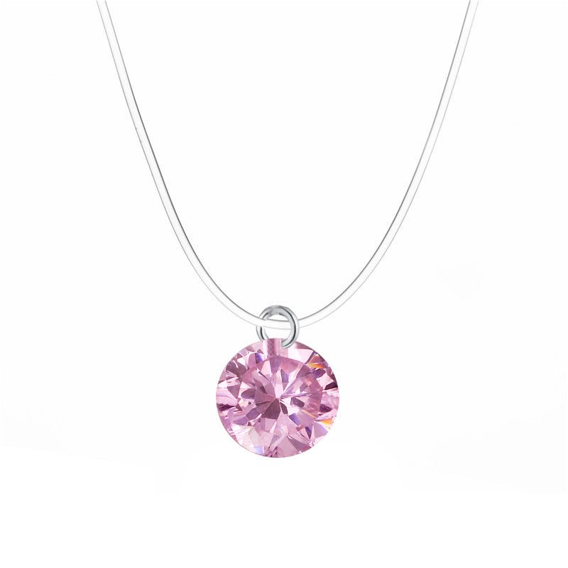 Korean style temperament pendant wholesale multi - claw diamond zircon pendant necklace female short simple clavicle chain - Negative Apparel