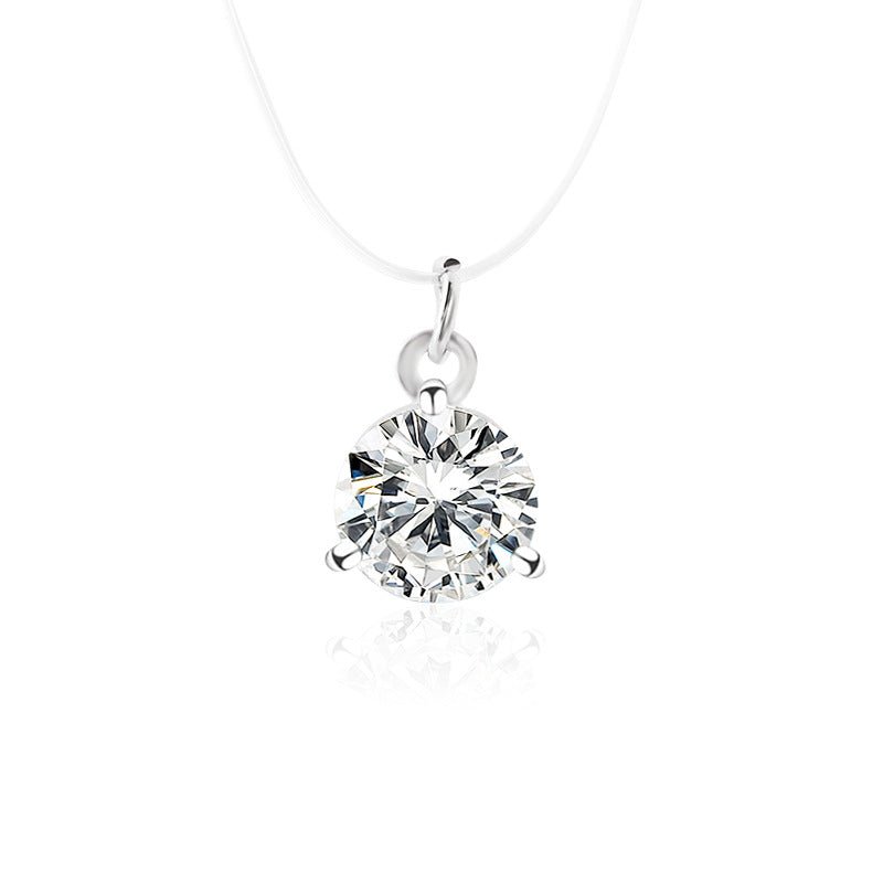 Korean style temperament pendant wholesale multi - claw diamond zircon pendant necklace female short simple clavicle chain - Negative Apparel