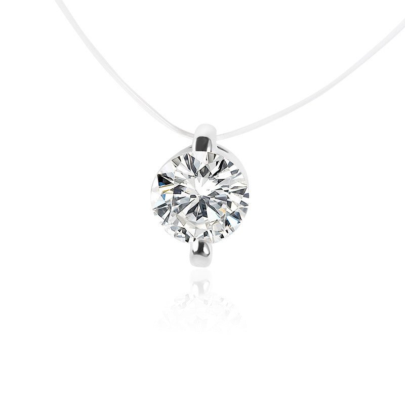 Korean style temperament pendant wholesale multi - claw diamond zircon pendant necklace female short simple clavicle chain - Negative Apparel