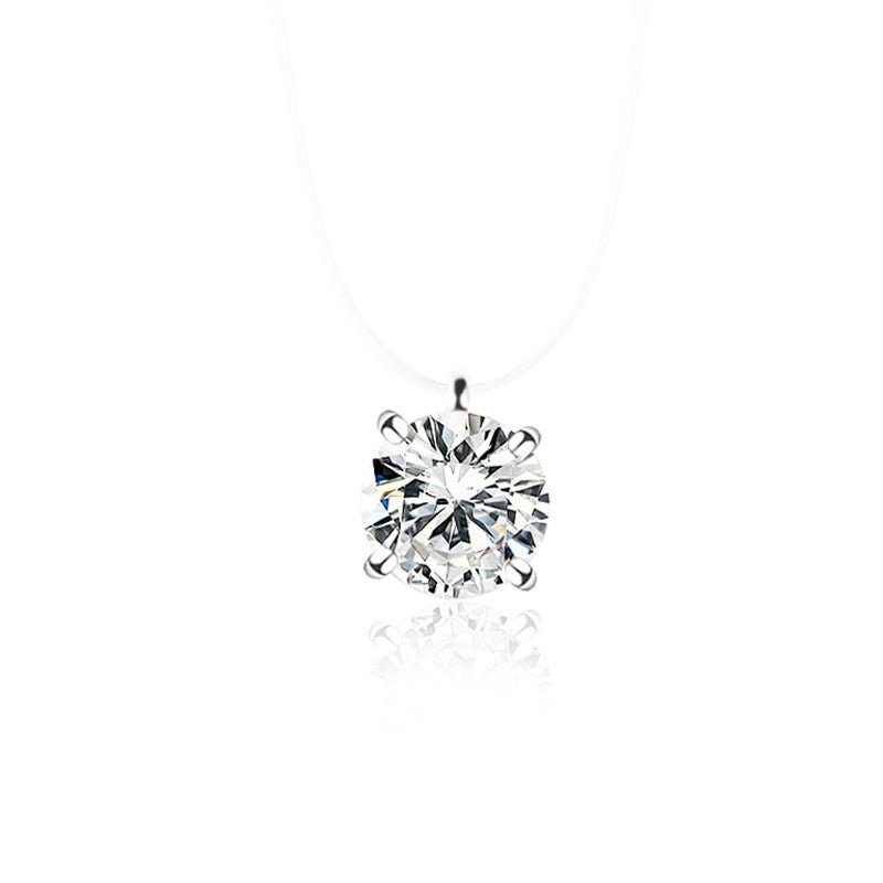 Korean style temperament pendant wholesale multi - claw diamond zircon pendant necklace female short simple clavicle chain - Negative Apparel