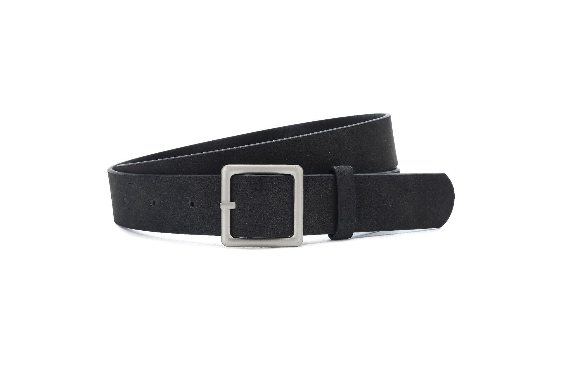 Korean style trendy square Japanese buckle belt women simple fashion all - match matte texture pu belt - Negative Apparel