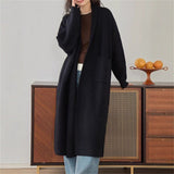 Korean winter new lazy wind loose thickened knitted cardigan - Negative Apparel