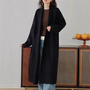 Korean winter new lazy wind loose thickened knitted cardigan - Negative Apparel