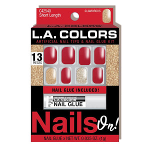 LA Colors Nails On! Artificial Nail Tips - Negative Apparel