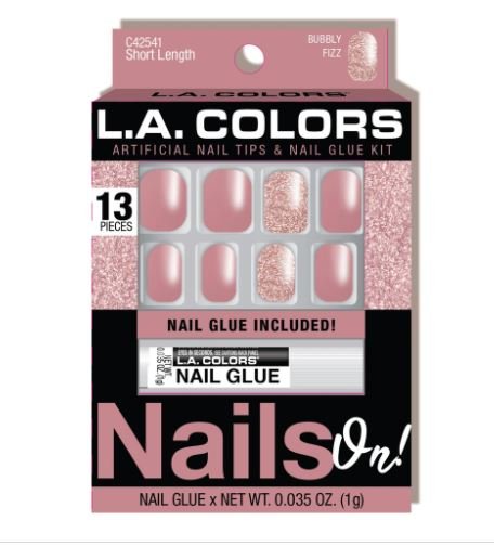 LA Colors Nails On! Artificial Nail Tips - Negative Apparel