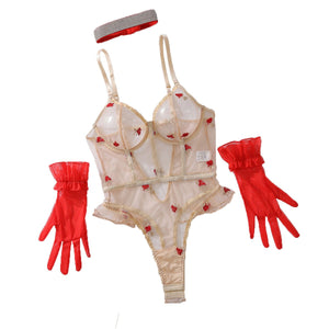 Lace Role - Play Outfit for Women – Three - Point Lingerie Set, Cosplay Bunny & Witch Costume, Summer 2025 Collection - Negative Apparel