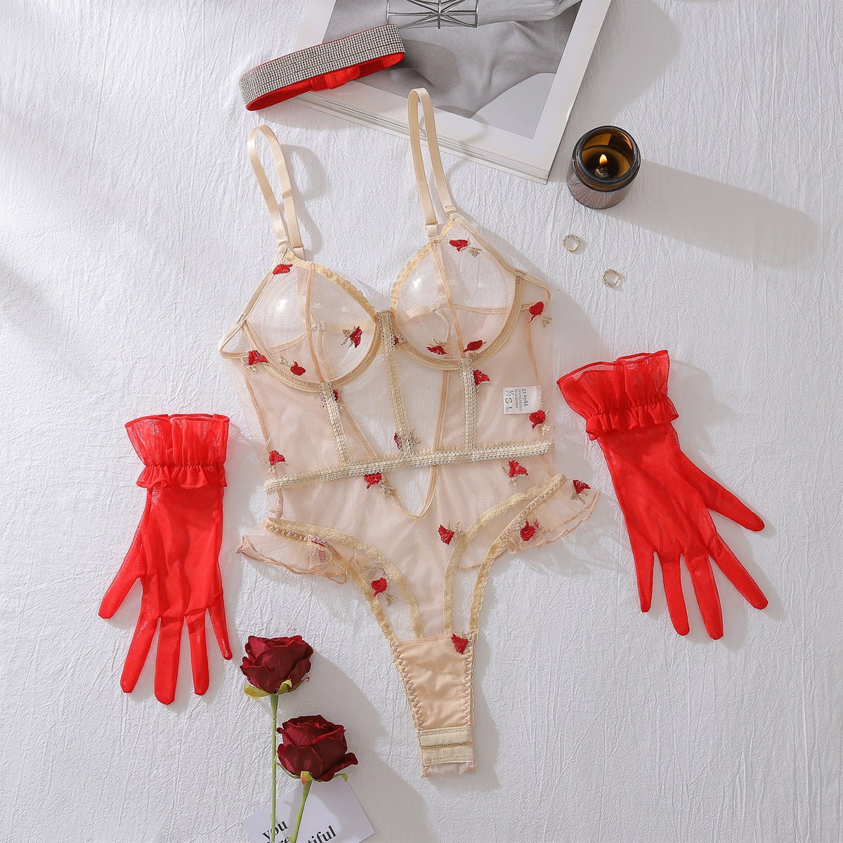 Lace Role - Play Outfit for Women – Three - Point Lingerie Set, Cosplay Bunny & Witch Costume, Summer 2025 Collection - Negative Apparel