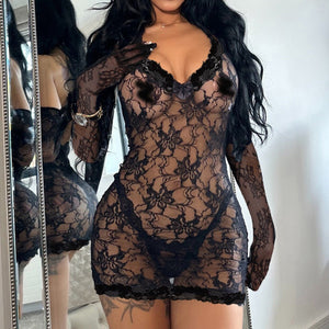 Lace Roleplay Gamewear Set - Negative Apparel