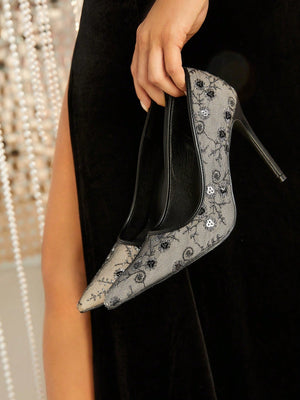 Ladies' High Heel Stiletto Pointed Toe Pumps - Negative Apparel