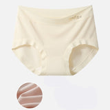 Large size panties women's modal mid - waist seamless without buttocks mulberry silk bacteriostatic crotch breathable women's briefs - Negative Apparel