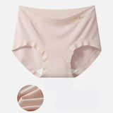 Large size panties women's modal mid - waist seamless without buttocks mulberry silk bacteriostatic crotch breathable women's briefs - Negative Apparel