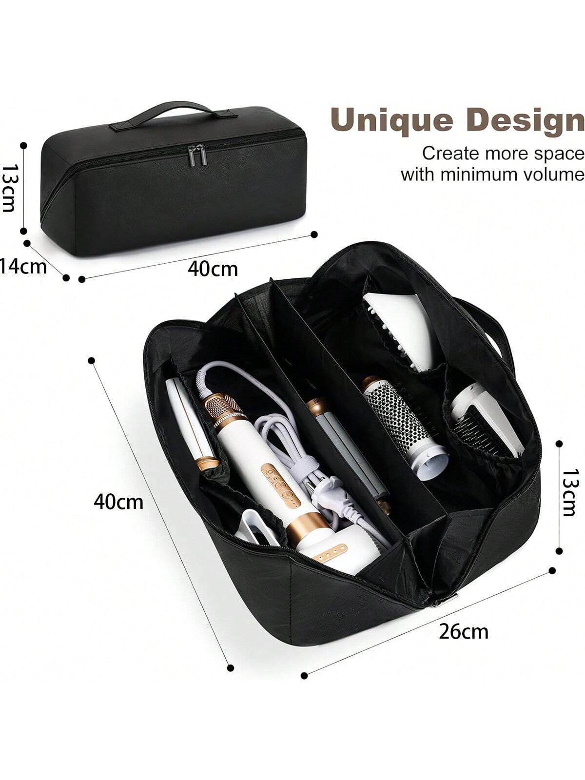 Leather Hair Tools Travel Bag, Airwrap Travel Case - Negative Apparel