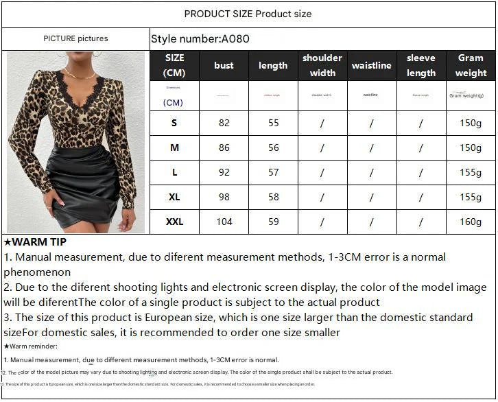 Leopard print lace splicing collar pleated T-shirt top women - Negative Apparel