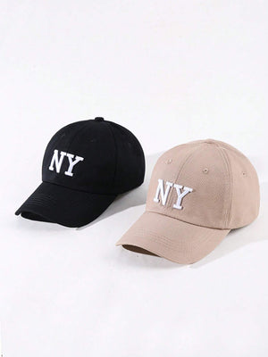 Letter Embroidered Baseball Cap - Negative Apparel