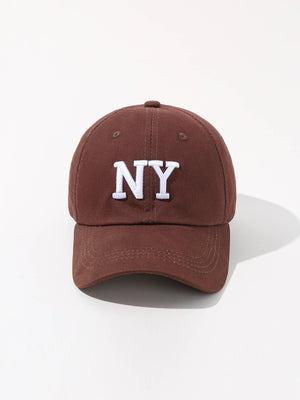 Letter Embroidered Baseball Cap - Negative Apparel