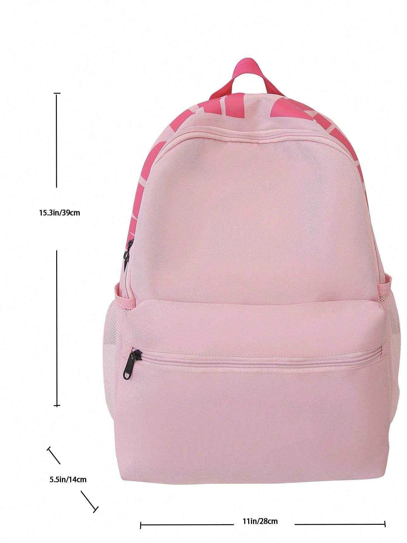 Letter Print Viral Large Capacity Backpack - Negative Apparel