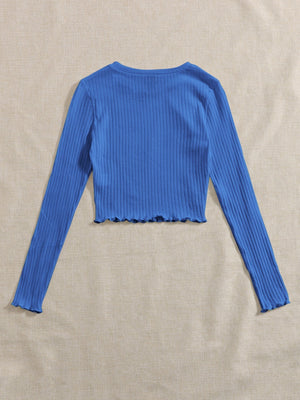 Lettuce Trim Solid Top - Negative Apparel