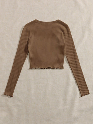 Lettuce Trim Solid Top - Negative Apparel