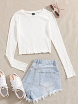 Lettuce Trim Solid Top - Negative Apparel