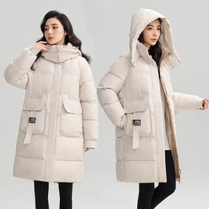 Long style hooded Warm Jacket - Negative Apparel