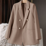 Loose Straight Tube Suit Blazer for Women - Negative Apparel