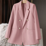 Loose Straight Tube Suit Blazer for Women - Negative Apparel