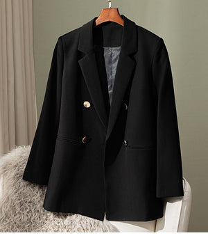 Loose Straight Tube Suit Blazer for Women - Negative Apparel