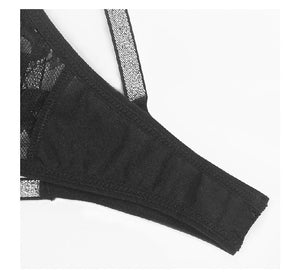 Low waist lace women's underwear breathable mesh hollow thin belt seamless thong - Negative Apparel