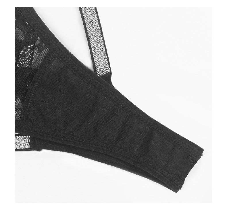 Low waist lace women's underwear breathable mesh hollow thin belt seamless thong - Negative Apparel