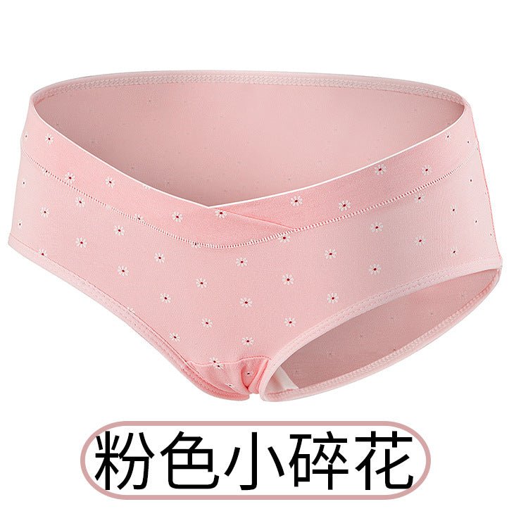 Low waist maternity panties multi - pattern cross ladies panties cotton low waist belly support pants - Negative Apparel