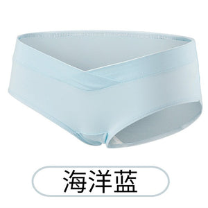 Low waist maternity panties multi - pattern cross ladies panties cotton low waist belly support pants - Negative Apparel