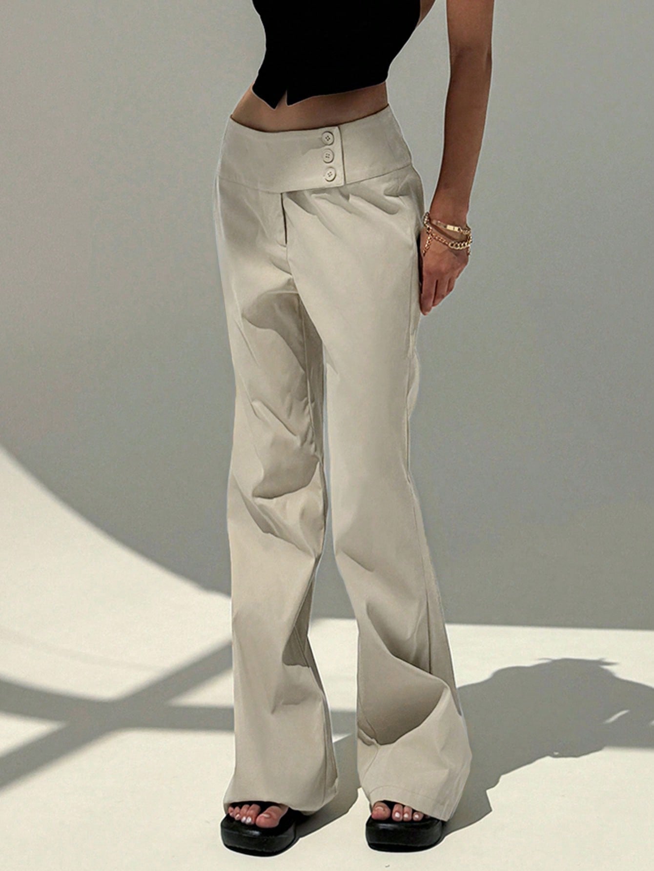 Low - Waisted Stylish And Slimming Casual Pants For Going Out, Dates, Vacation - Negative Apparel