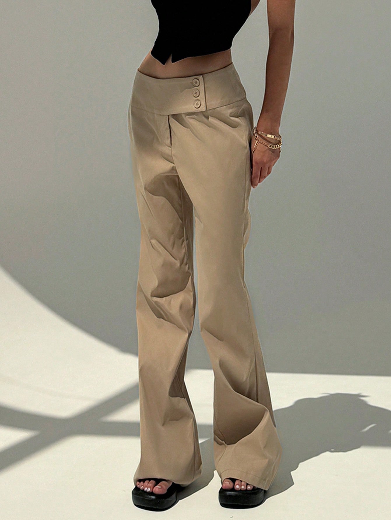 Low - Waisted Stylish And Slimming Casual Pants For Going Out, Dates, Vacation - Negative Apparel