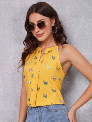 LUNE Butterfly Print Cami Top - Negative Apparel