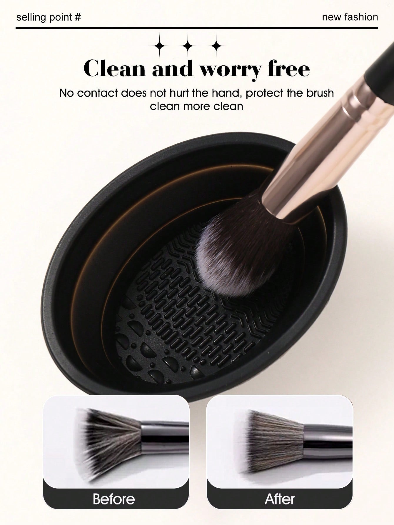 Makeup tool set 18pcs makeup brush sets+1PCS Cleaning brush+6PCS Makeup Puff+3PCS Makeup Sponge+ 1PCS eyelash curler - Negative Apparel