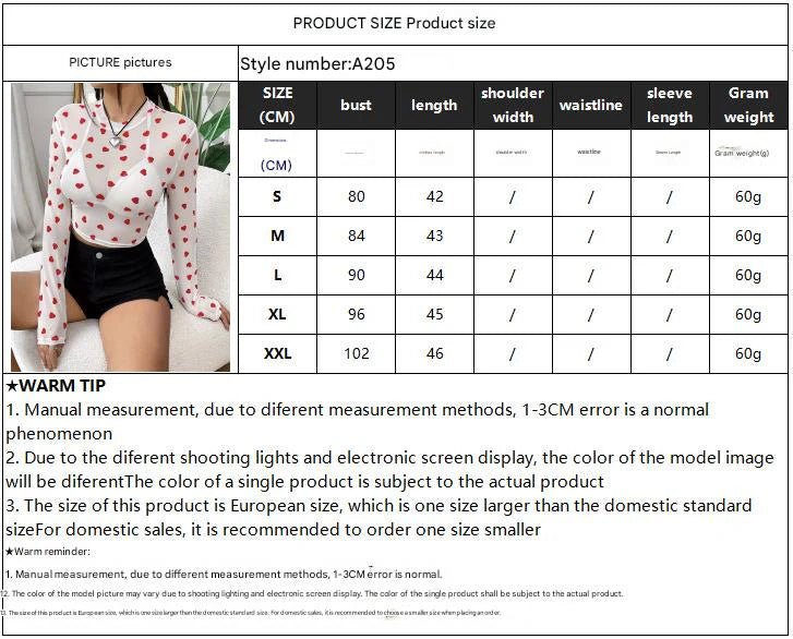 Mesh printing love round neck long sleeve T-shirt thin top women - Negative Apparel